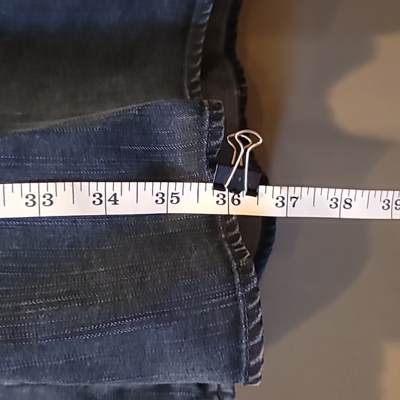 Rails Dark Denim Ruffle Collar Smocked Waist Dress - Picture 6 of 7